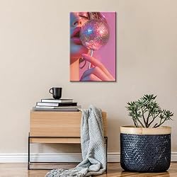Retro Pink Disco Ball Posters Funky Cool Y2k