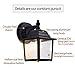 LPINYE Porch Light Exterior Wall Light Simple Modern Wall Lantern Waterproof Aluminum Wall Mount Light for Entryway, Doorway, Corridor, Balcony, Patio and Porch（UL Listed）