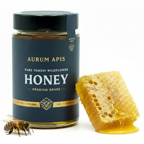 Aurum Apis Fresh Yemeni Honey, Traditional Wildflower 100% Raw Unfiltered Mountain Honey | Pure Organic | Hand Harvested | Rich Nutrients | Natural Unfiltered | Healthy Gift Pack – 330g