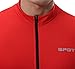 Spotti Men's Cycling Bike Jersey Short Sleeve with 3 Rear Pockets- Moisture Wicking, Breathable, Quick Dry Biking Shirt Red