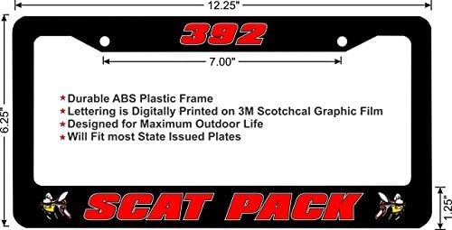 Dodge SCAT PACK RED custom license plate frame