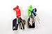 Fun Colorful Toothbrush Holder Set for Kids, Perfect for Motivating Your Children to Brush Their Teeth, Pack of 6 Suction Cup Hooks for Mounting on Smooth Wall In Shower, Bathroom, Garage, Office...