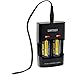 Watson Dual Rapid Charger for 3V CR123A/CR2 Lithium Batteries with 2 CR123A Batteries
