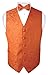 Men's Paisley Design Dress Vest & Bow Tie BURNT ORANGE Color BOWTie Set