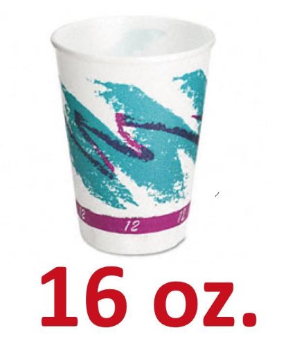 Sweetheart Thin Wall Hot/Cold Foam Cup 16 oz Jazz Design 750/cs