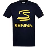 Ayrton Senna F1 Men's Legacy Logo T-Shirt - Navy/White/Gray Marble