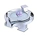 Derpras DP-FC01 Water Power Waterfall LED Bathroom Sink Faucet with 3 Colors Changing Tap Temperature Control Light Mixer Faucet, Polish Chrome