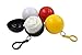 Convenient Emergency Rain Poncho with hood Packaged in Balls to Easily Clip to Backpack or Purse. Great For Travel, Events, Outdoor Work. 4 Favorite Colors. One size fits most. 2 EXTRA Ponchos