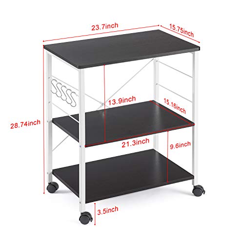 image for Mr IRONSTONE 3-Tier Kitchen Baker's Rack Utility Microwave Oven Stand 