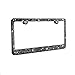Handcrafted Bling License Plate Frames for Women, Men | 2 Pack Bedazzled Cover with Glittery Screw Caps | Stainless Steel Diamond Rhinestone License Plate Frame/Cover | Giftbox Included-Black Prong