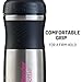 BlenderBottle Sport Mixer Stainless Steel Shaker Bottle, 28 oz, Black/Black