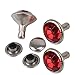 Leathercraft Round Stud Spots Rhinestones Rivet Tack Pack of 100 (Red)