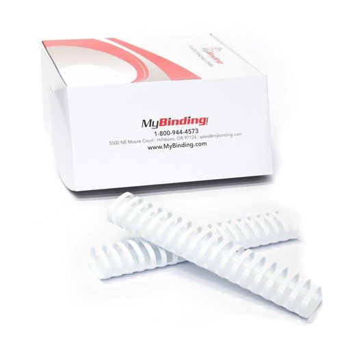 White Plastic Binding Combs - 50pk (2" - 425 Sheets)