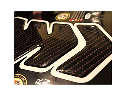 OTOLIMAN 3D Motorcycle Motorbike Racing Fuel/Oil/Gas Tank Decals Vinyl and Gel Sticker Pad Gas Cap Carbon Fiber Tank Pad Protector for Honda Suzuki Kawasaki Yamaha TNKP019