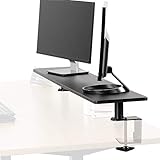 VIVO Black Clamp-on Extra Large 46 inch Ergonomic