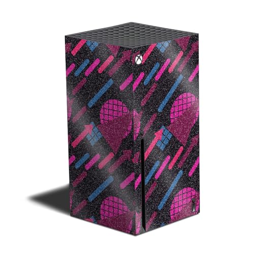 Glossy Glitter Gaming Skin Compatible with Xbox Series X - Magenta Globe - Prem…