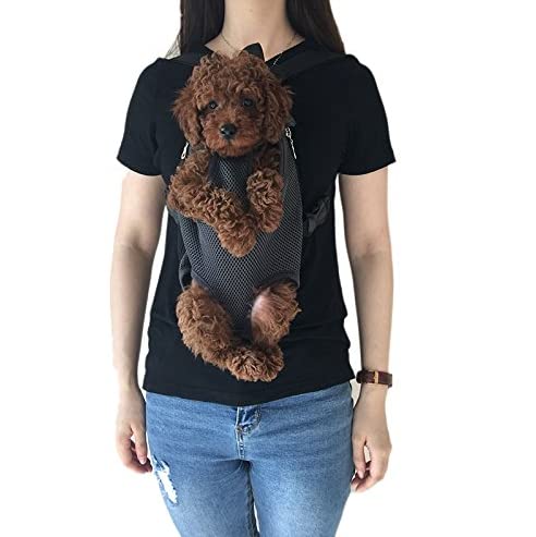 Wiiguda@Pet Front Carrier Travel Carrier for dogs cats Hand-free Backpack Legs Out for Pets M(2.5~3.5kg)