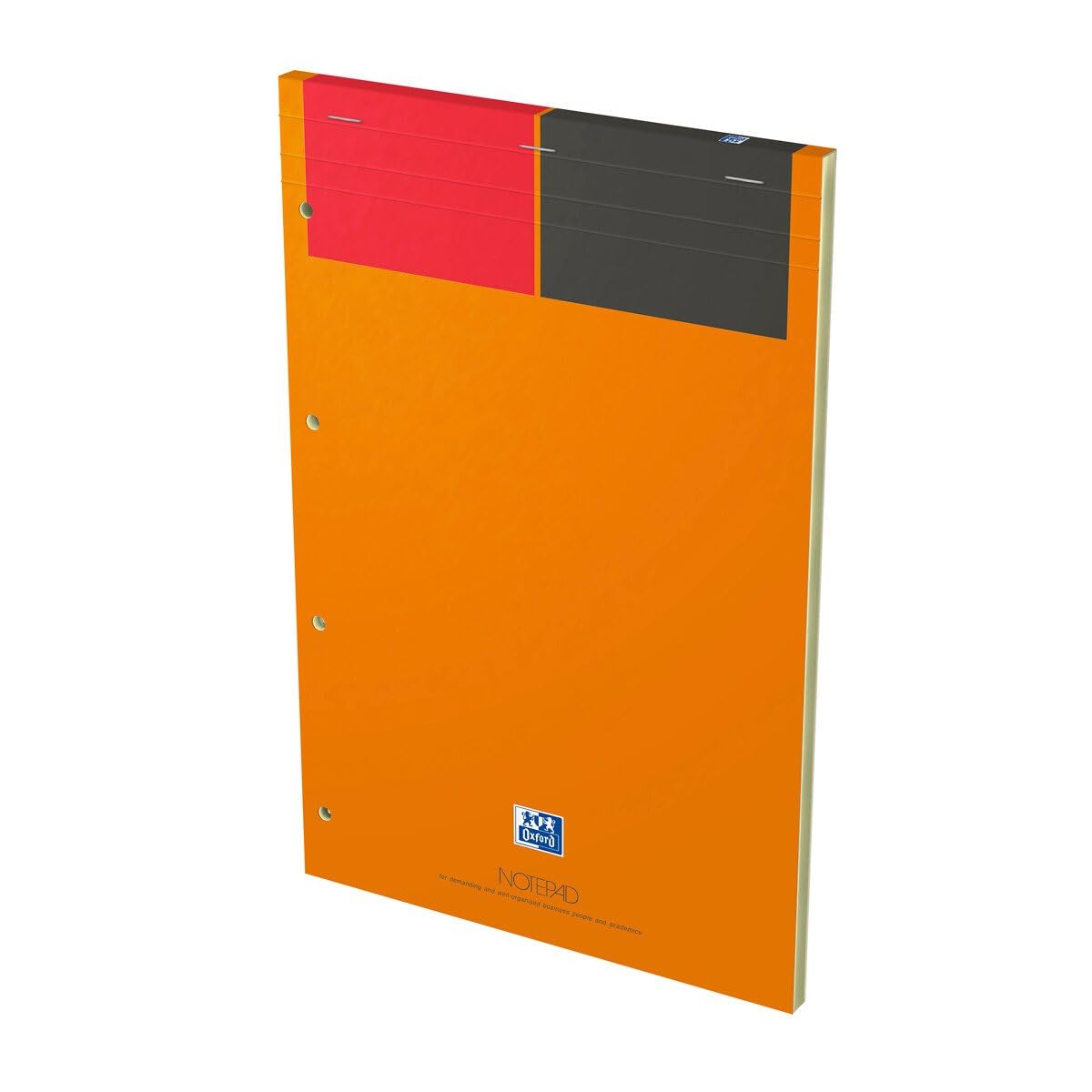 Oxford International Notepad 160 Pages A4 Pad + Punch Holes Lined Ligné Jaune