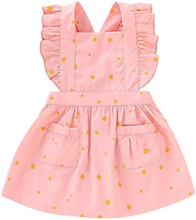 PeiXuan2019 Baby Girl Toddler Stars Backless Dress Casual Dress with Pockets