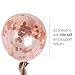 Large Rose Gold Confetti Balloons Decorations - 18 inch - Pack of 20 | Pre-filled Rose Gold Confetti Metallic Latex Party Balloons | Great for Weddings, Birthday Party, Bridal Shower, Party Decoration