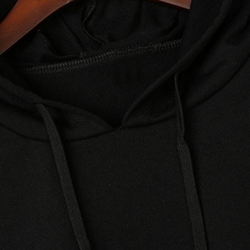 Sumen Teen Girls Short Pullover Letters Long Sleeve Hoodie Sweatshirt (M, Black) - Thumbnail 3