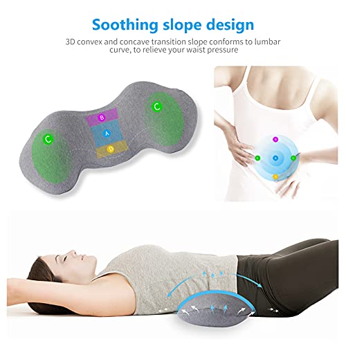 Lumbar Support Pillow for Bed Memory Foam Lumbar Pillow Relief Lower Back Pain Back Support