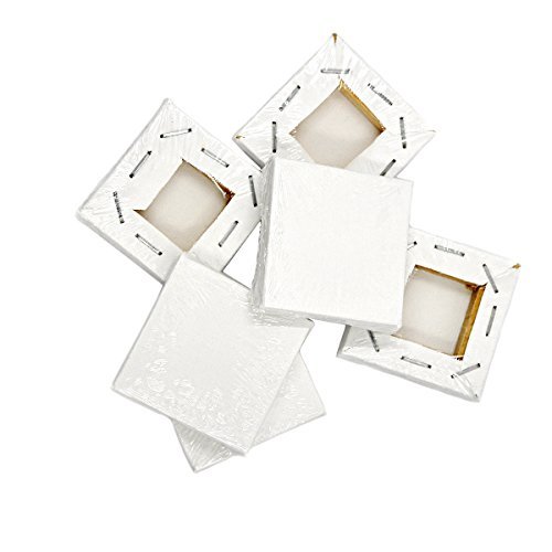 eZAKKA 3x3inches Mini Canvas Panels, 12-Pack Painting Craft Canvas, Stretched Canvas panel for Painting, Craft Drawing and Party Decor - Thumbnail 3