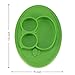 Baby Silicone Placemat Feeding Set Kirecoo Owl Plates + One Utensil Baby Fork and Spoon Set with Travel Case (Green)