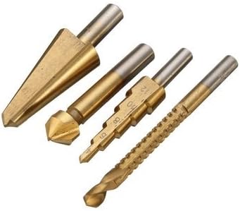 4pcs 6mm Saw Drill Hole Reamer 8-20mm Umbrella Drill 4-12mm Step Drill 12.4mm 90 Degree Chamfering Cutter Bit