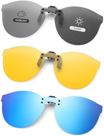 NALACAL Pair Clip On Sunglasses Polarised Clip-on Sunglasses