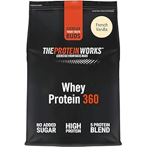 THE-PROTEIN-WORKS-Whey-Protein-360-Powder-High-Protein-Shake-No-Added-Sugar-Low-Fat-Protein-Blend-French-Vanilla-12-Kg Protein Works - Whey Protein 360 | Premium Whey Shake | Whey Protein Powder Blend | No Added Sugar Protein Shake | 40…