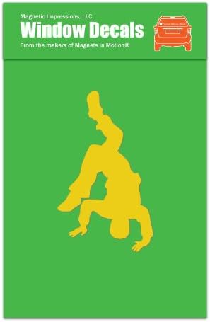 Breakdance Headspin Male Car Window Decal Yellow