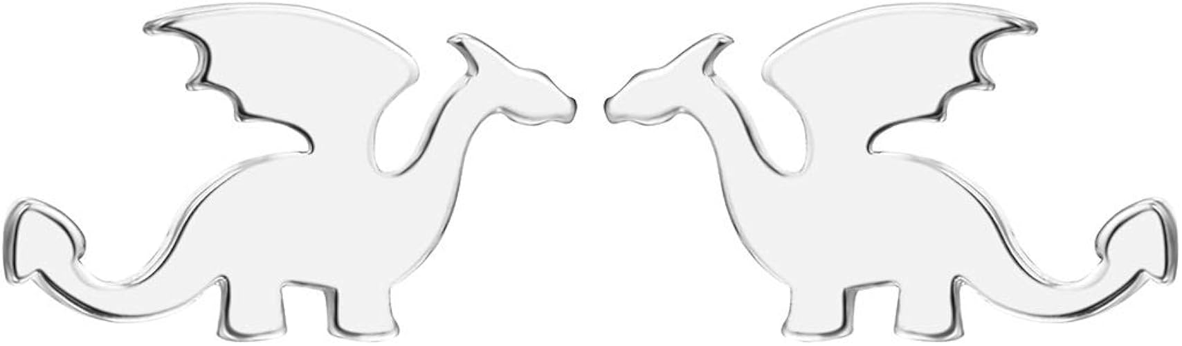 Amazon かわいい小さな恐竜スタッドイヤリング マットジュラシックピリオドドラゴンシルエット 翼付き イヤリング レディース アニマルハンドメイドジュエリー ティーンギフト ピアス 通販