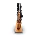 Premium Stainless Steel 12 Piece Kitchen Knife Set with Bamboo Wooden Block & Sharpener - Includes Chef, Santoku, Bread Knife, 6 Steak Knives & Paring Knife