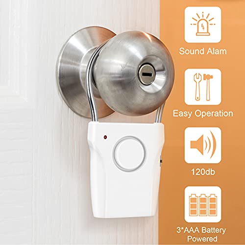 JIAN BOLAND Door Handle Alarm Travel Door Alarm with 120db Alarm
