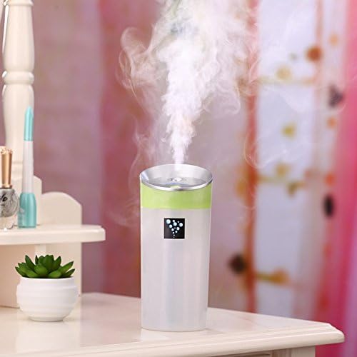 PIUPIU300ML Water Bottle USB Essential Oil Diffuser,Oil Aroma Diffuser Aroma Mist Ultrasonic Air Humidifier for Spa Office Kitchen Home Car Yoga (Green)
