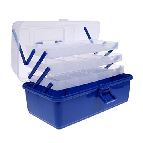 Agordo Waterproof 3 Trays Cantilever Fishing Tackle Box Lures Tools Storage Case