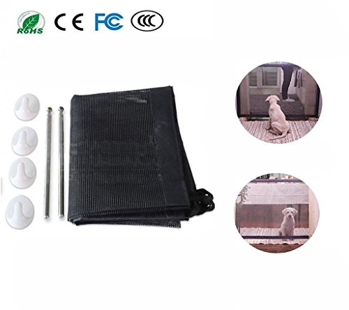 Magic Pet Gate For Dogs - The Ingenious Mesh Safe Guard And Install Anywhere,Portable Folding Net,Dog Gate Dog Cat Fences