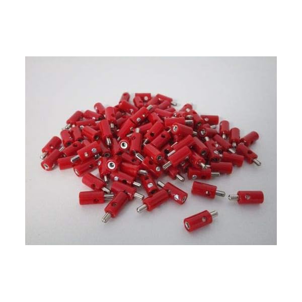 BELI-BECO Modellbahn 50-Stück Querlochstecker in Rot Stecker 61/8