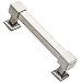 Southern Hills Brushed Nickel Drawer Pulls - 4 Inch Screw Spacing - (Pack of 5 Handles) Satin Nickel Kitchen Cabinet Pulls SHKM010-SN-5