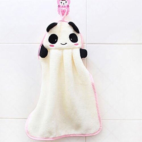ESTD Baby Cartoon Animal Hanging Wipe Hand Bathing Towel ( White Panda )