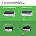 Licwshi 800 Lumens  Solar Light 48 LED Waterproof Outdoor Aluminum Alloy Housing, Radar Motion Sensor Light for Step, Garden, Yard, Deck -white light( 2017 new Version - 1 Pack)