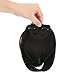 REECHO Fashion Full Length Synthetic 1 Piece Layered Clip in Hair Bangs Fringe Hairpieces Hair Extensions Color - Natural Black