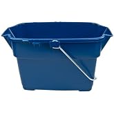 Rubbermaid Roughneck Square Bucket Utility Pail, 14-Quart, Blue | Comfortable Pour Handle, Pour Spouts for Easy Emptying, Heavy-Duty Wire Bail, for Household Cleaning/Mopping/Storage/Projects