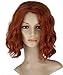 Women Cosplay Short Brown Wig Black Widow Wig for Halloween Costume