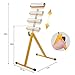 TUFFIOM Roller Stand, Folding Material Support Pedestal Height Adjustable Portable, 132lbs Weight Capacity, Work with Table Miter Saws for Log Timber Firewood