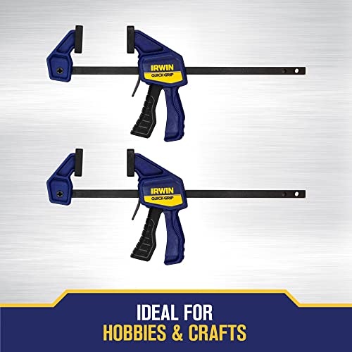 IRWIN QUICKGRIP Bar Clamps for Woodworking, OneHanded, Micro, 41/4