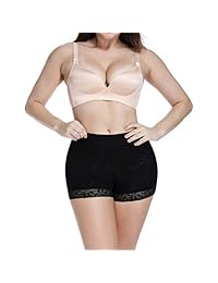 Bragas acolchadas para levantamiento de glúteos, para dama, sin costuras, con encaje