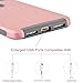 iPhone 7 Case, Kuool Slim Hybrid Dual Layer Armor Rugged Heavy Duty Anti-Slip Full Protection Cover with [Tempered Glass Screen Protector] for iPhone 7-Pink