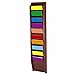 Wooden Mallet 10-Pocket Cascade Magazine Rack, Mahogany